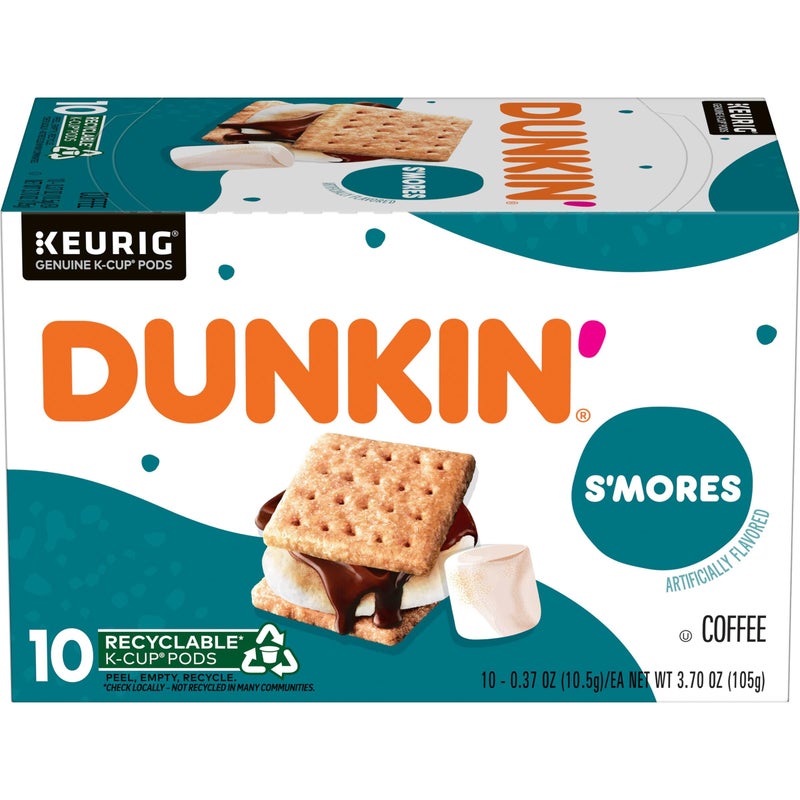 Dunkinâ€™ Sâ€™mores Flavored Coffee, 10 Keurig K-Cup Pods - Image 1